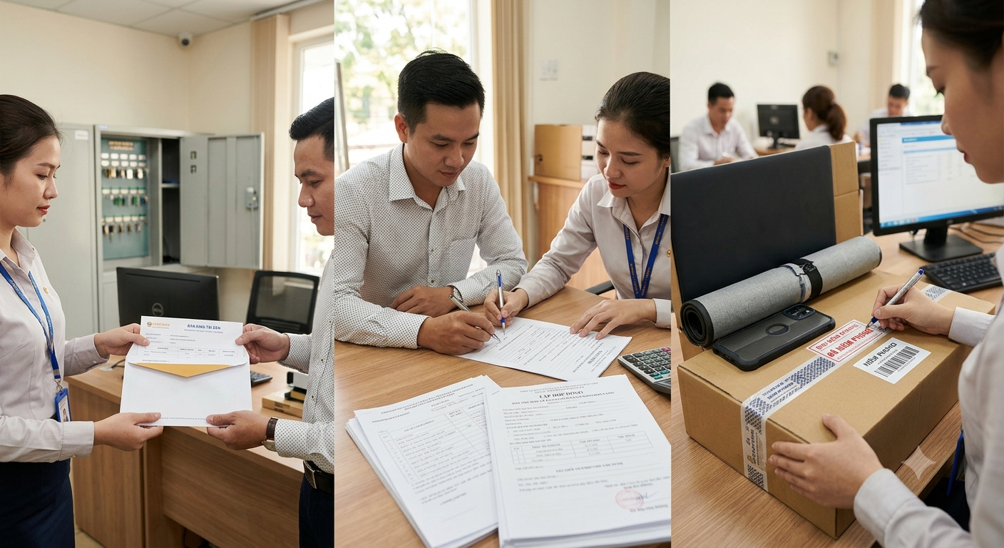 Lập hợp đồng, niêm phong và bàn giao tài sản
